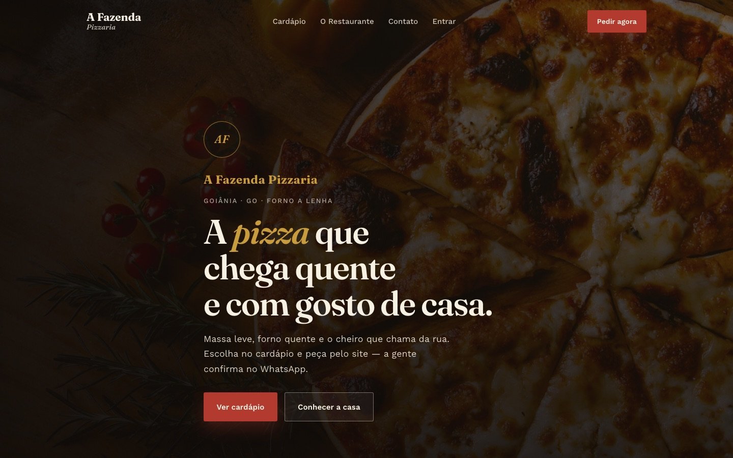 A Fazenda Pizzaria no MacBook