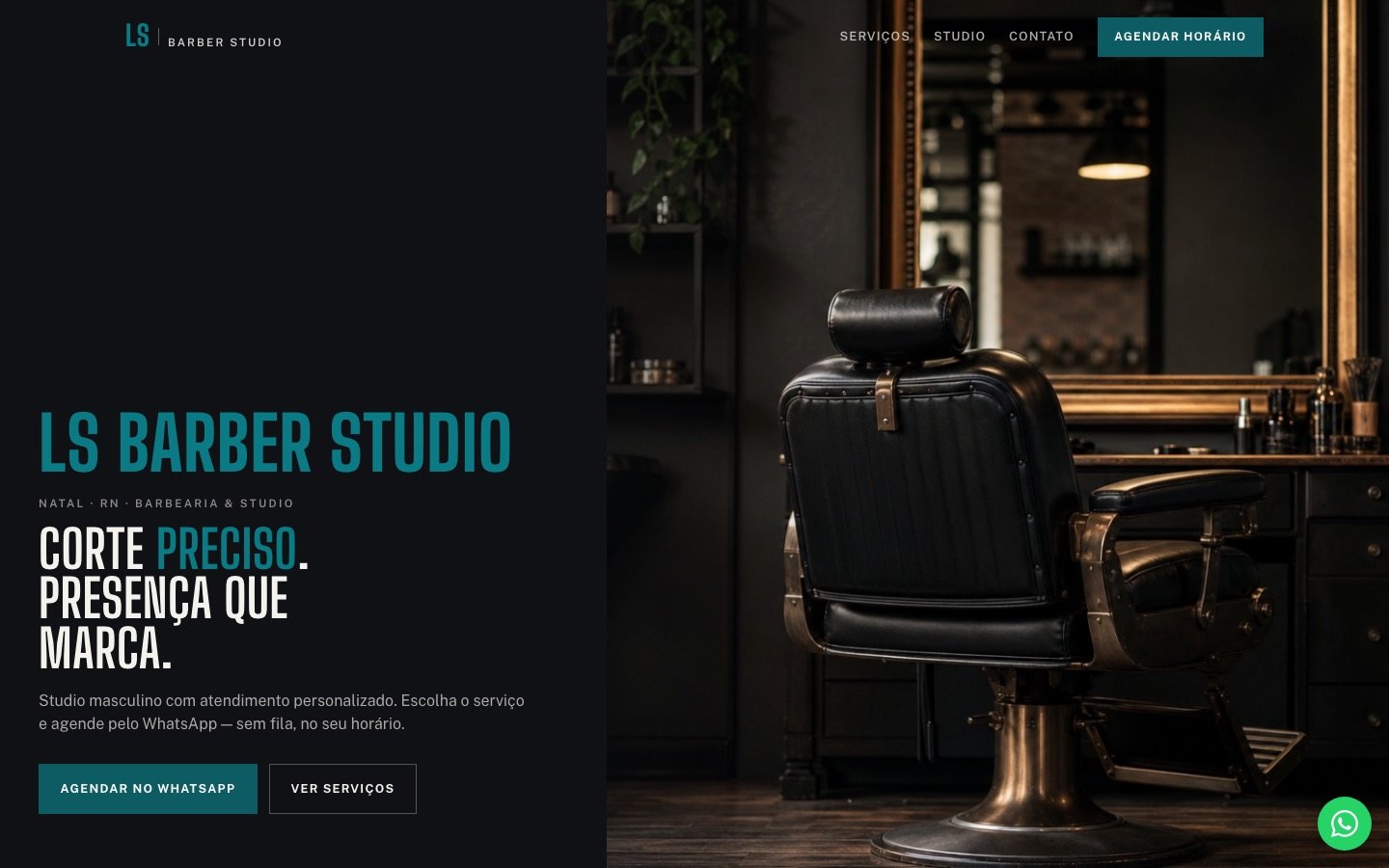 LS Barber Studio no MacBook