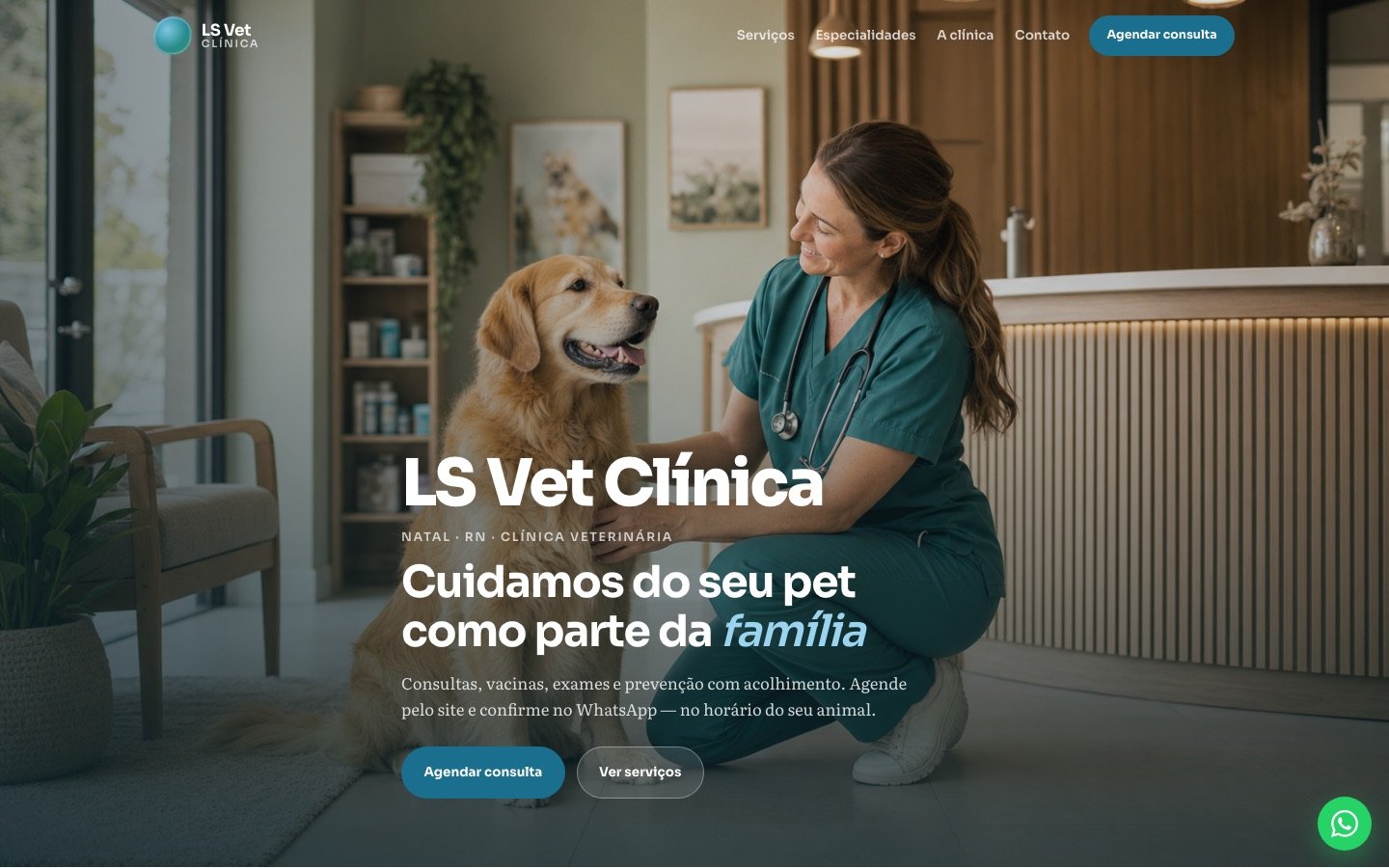 LS Vet Clínica no MacBook