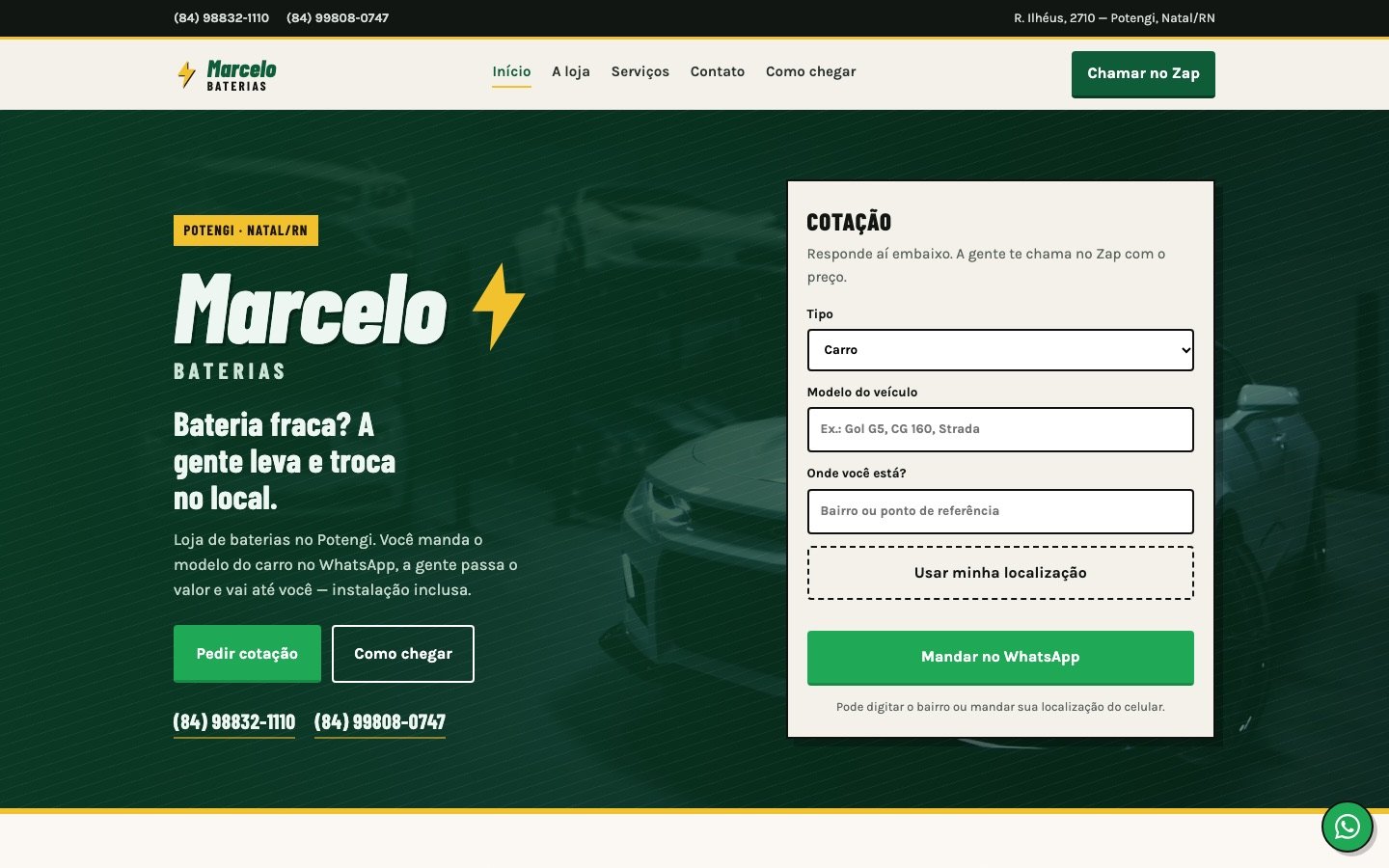 Marcelo Baterias no MacBook